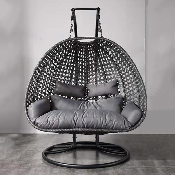 Modern Rattan Hanging Egg Chair With Stand The Perfect Addition to Your Outdoor Oasis
