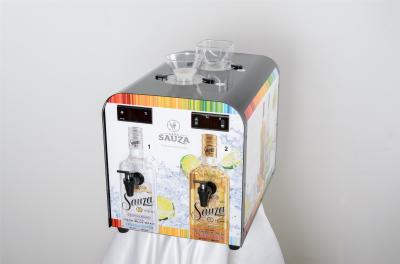 Double Refrigerated Liquor Dispenser , Gravity Fed Pour Wine Liquor Shot Dispenser