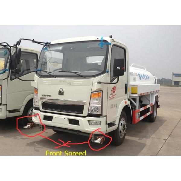 White Liquid Tanker Truck , Water Spraying Truck Front Spray Rear Sprinkling Side Spray Gun
