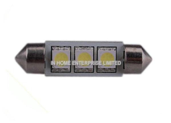 41MM Festoon 12V 3 LED License Plate Light Bulb Replacement 5050 SMD 360 Degree