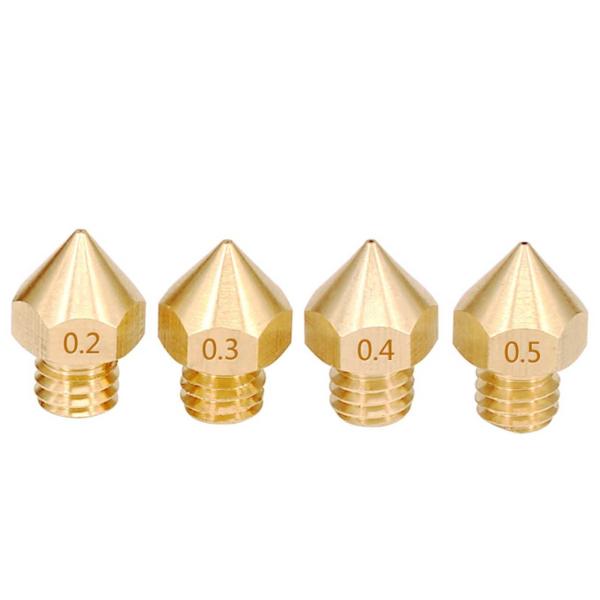 MK8 Extruder Brass 13mm*6mm 3D Printer Nozzle 0.1mm Print layer