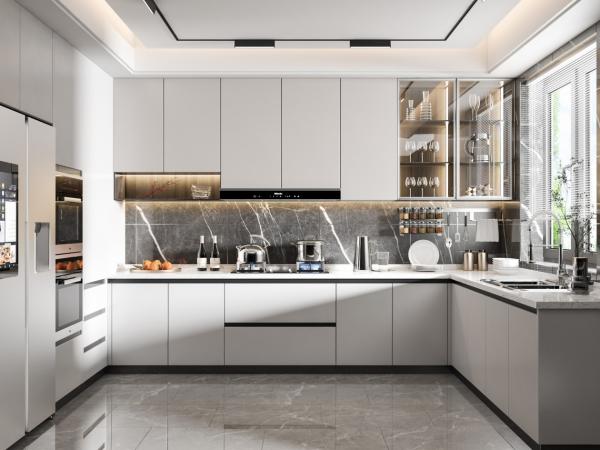 Ready To Assemble Luxury Kitchen Cabinet Modern Cabinet Furniture Set