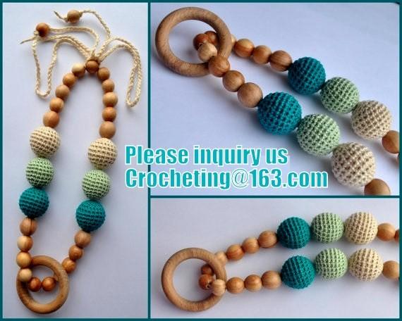 Nursing necklace with teething toy, Teething necklace