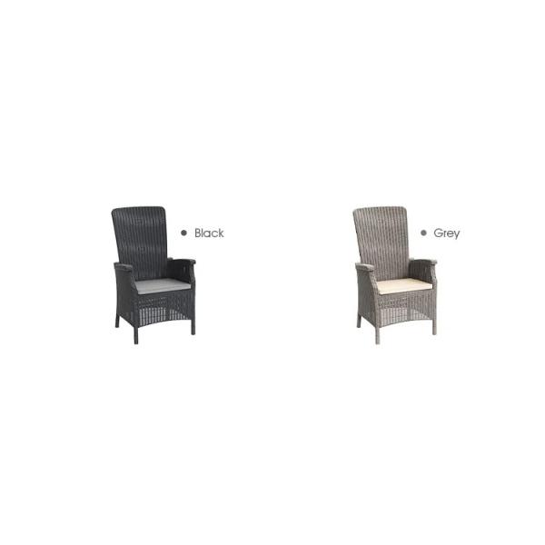Garden Chair for Outdoor Furniture Plastic High Back Coffee Dining Arm Chair in Patio