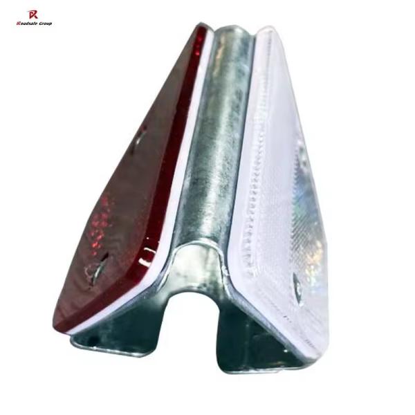 Galvanized Hot dip Trapezoid Guardrail with Solar Delineator Post and Reflective Panel for Highway Roadside Traffic Safety Guidance