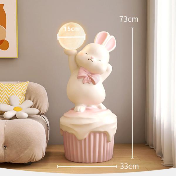 Милая настольная лампа кролика для комнаты детей исследования комнаты прожития спальни