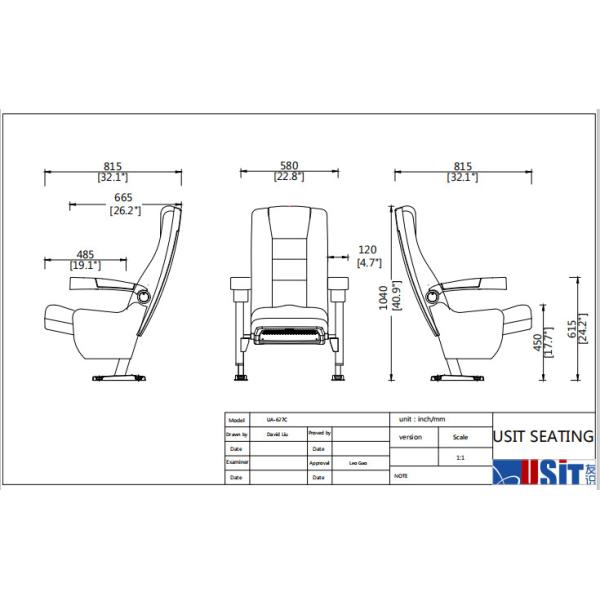 Commercial Cinema Folding Chairs With Cupholder Fabric Foam Upholstery
