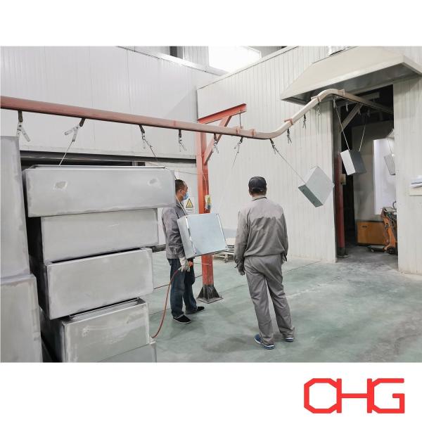Overhead Conveyor System Powder Coating Line for Customized Sheet Metal Parts
