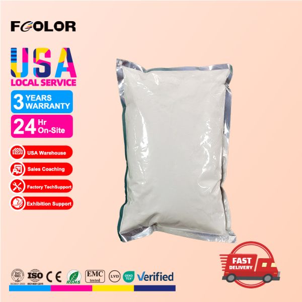 FCOLOR Factory Price Adhesive White DTF Hot Melt Powder for T-shirt Heat Transfer Printing