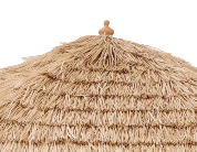 Boho Decorative 2.5m Thatched Umbrella with Tassels for Tropical Beach Bar Poolside