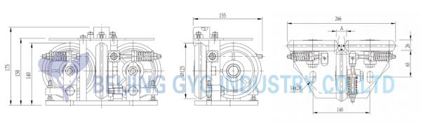 Roller Dia 125mm ， Roller Guide Shoe GHZ125, Elevator Safety Parts  , ELastic Type ， Lift Safety component