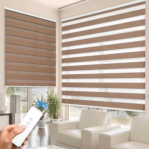 Durable Electric Zebra Blind Curtain Automatic For Office Hotel