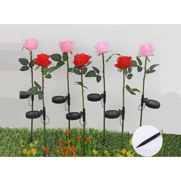 Solar Artifical Rose Lights Outdoor Lawn Park Decoration Lamp LED Silk Rose Lamp