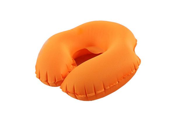 U Shaped Inflatable Neck Pillow , Shredded Memory Self Inflating Neck Pillow