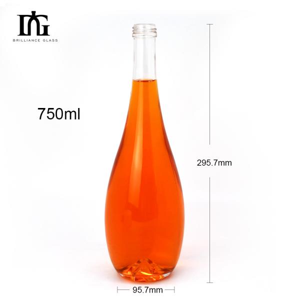 Spirits Liquors Beverage Sale Square Shape Customized 500ml 700ml 750ml Clear Glass Bottle