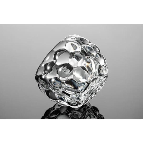 Pressed Bubble Ball Glass Vase 3.45 Inch Height Round Votive Candle Holder