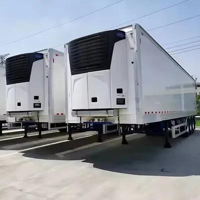 Q345B T700 鋼材 ヘビーロード 40/45/53FT 冷蔵バン セミトレーラー リーファーパワーユニット付き