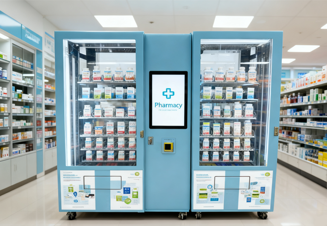 Wifi-Enabled Medicine Vending Machine With Built-In Printer And Remote Inventory Monitoring