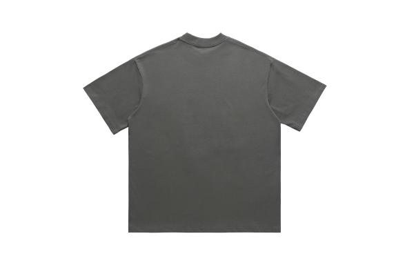 Camiseta en blanco S-2XL 100% de algodón Vintage de gran tamaño 300gm Camisa de color sólido de peso pesado