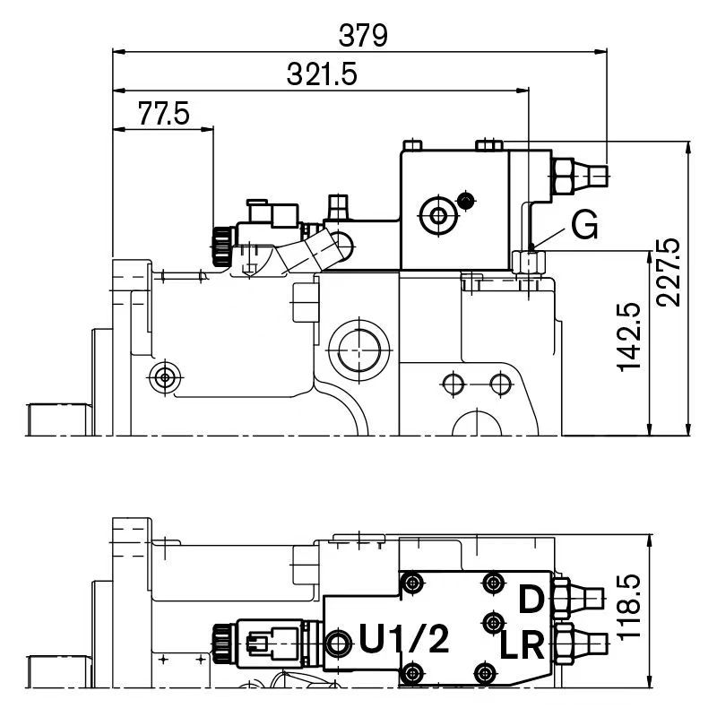 Rexroth A11VO190/260 Main Oil Pump Electric Control Valve Constant Power LRDU1/LRDU2 Motor Condition New