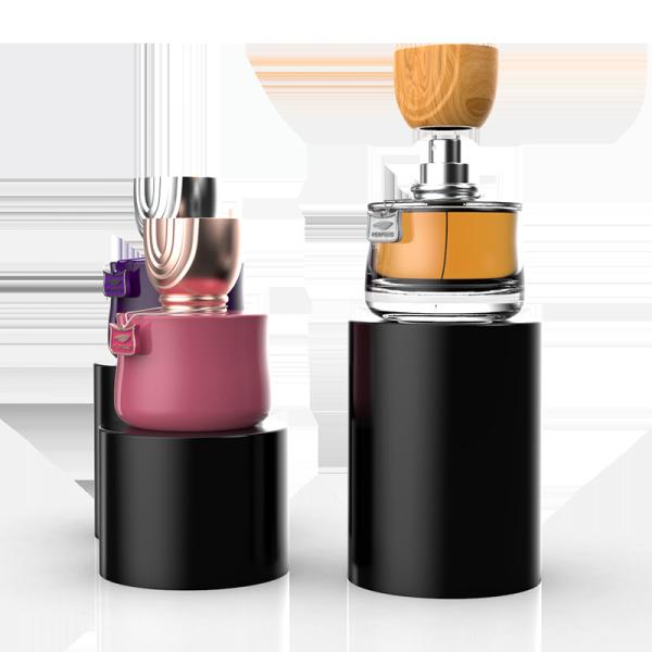 Crimp Cylindrical Perfume Glass Bottle 30ml 50ml 100ml