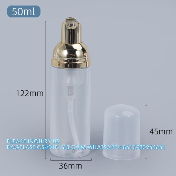 Wholesale 80ml Hand Wash Bottles Clear Cosmetic Plastic Pet Foam Pump SPRAYER Soap Container Cosmetic storage Packing