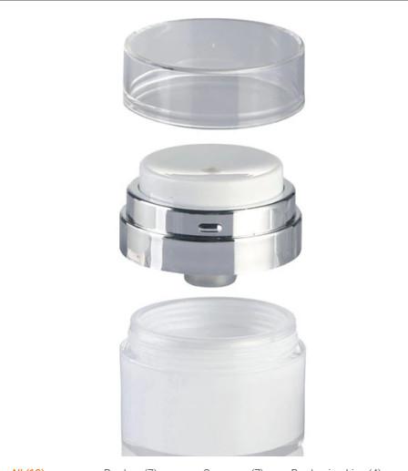 hand lip crystal pump empty square white frosted purple rose gold black Acrylic Airless Cosmetic Cream Jars