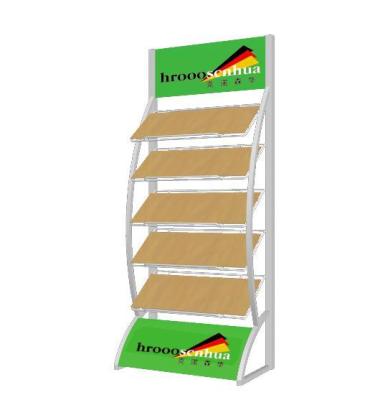 2 shelf green wire counter display rack