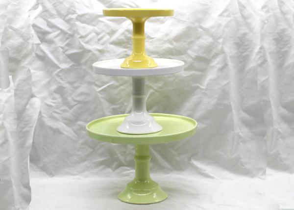 Decorative Ceramic Cake Stand Dolomite Material For Dessert Food Server Display