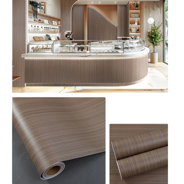Tech Wood Grain PVC Decorative Film Waterproof Self Adhesive Furniture Surface Wrap