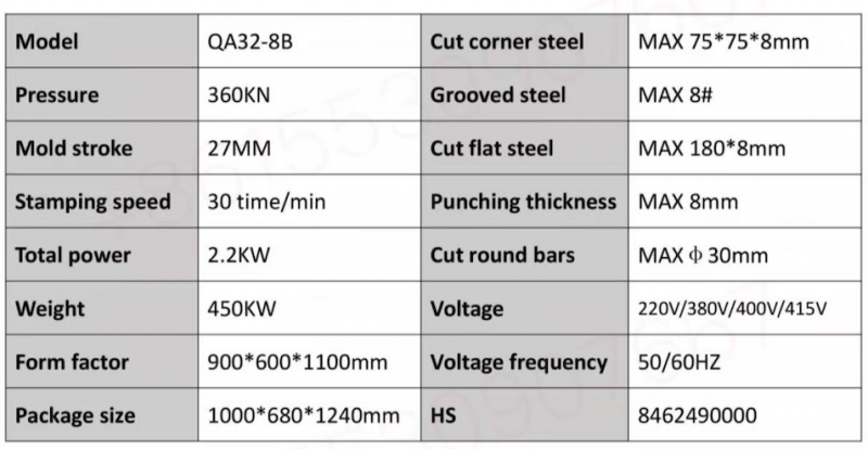 Small Electric Angle Iron Processing Machine Multifunctional Punching And Shearing Joint Integrated Machine