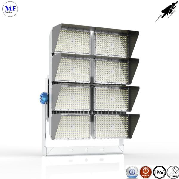 150W-1200W IP66 IK08 High Power Stadium Light Waterproof 140LM/W CRI80 High Mast Flood Light 5000K For Baseball Field