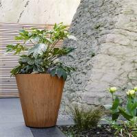 El grueso 0.5m m hasta el plantador al aire libre del metal de 20.0m m Corten lleva la resistencia