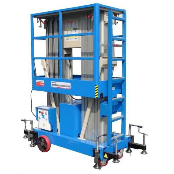 Подъем платформы воздушной рабочей платформы подъема человека рангоута двойника алюминиевого сплава 12 м воздушный