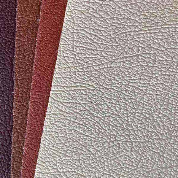 Synthetic Automotive Leather Roller Embossed Micro Fiber Scratch Resistant Realistic Grain
