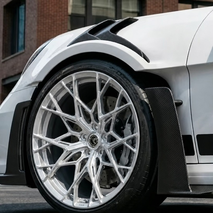 New Lightweight High Strength Hollow Multi Spoke Forged Alloy Wheels Silver 19-22 Custom 5x130 for 718 RS Sports Car