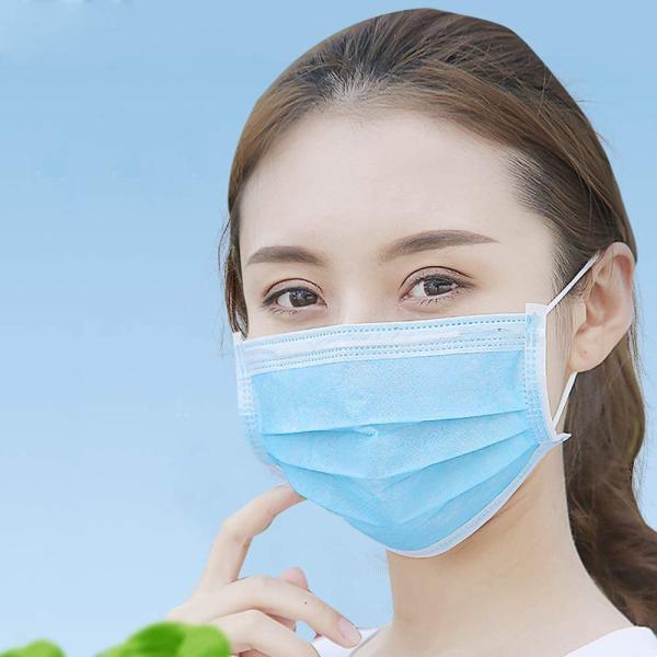 Disposable 3 Ply Face Mask Non Irritating Elastic Earring Fda Ce Certification