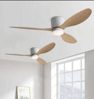 Ventilador de techo interior de 42 pulgadas con 6 velocidades, motor de CC silencioso de fábrica, 3 aspas reversibles de ABS, estilos blanco y negro