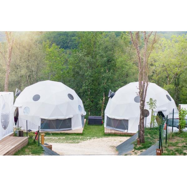Steel Pipes Spherical Geodesic Dome Tent House Rainproof PVC Fabric