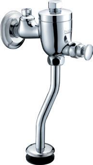 Chrome Brass Bathroom Sink Faucets / Self-Closing Urinal Flush Valve , 0.05 - 0.9MPA