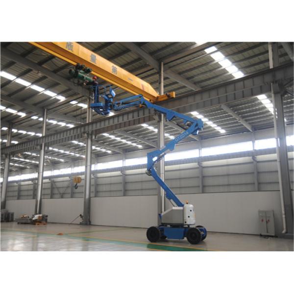 Self Propelled Articulating Boom Man Lift , Electric Man Lift 2.2KW Power Compact Structure