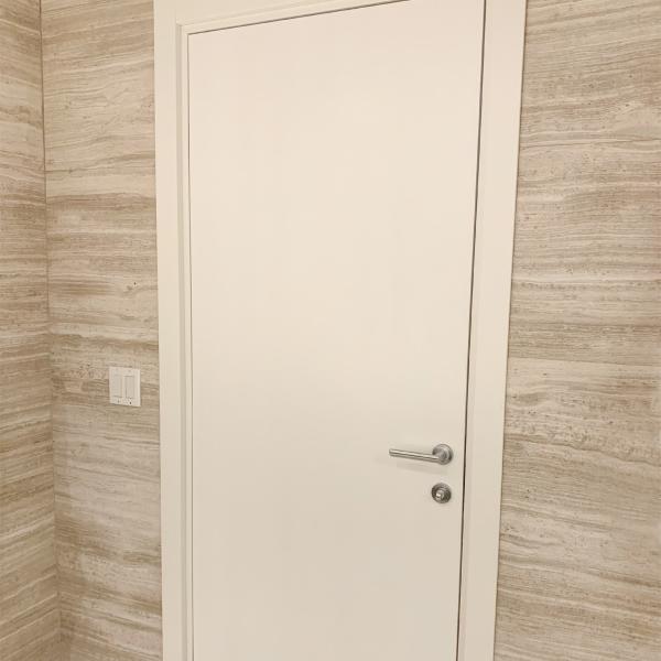 Apartment Melamine Wooden Interior Doors Modern Design Black Brown