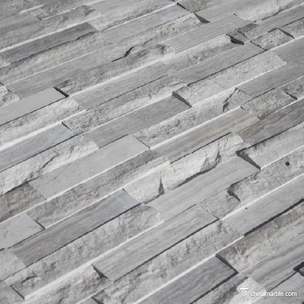 Cultured Marble Stone Natural stone Grey Wooden Vein Marble Culture Stone, Ledge Panel WSM-006
