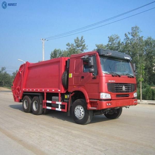 12R22.5 Tyres 336hp Sinotruk 6x4 18m3 Diesel Refuse Compactor Truck