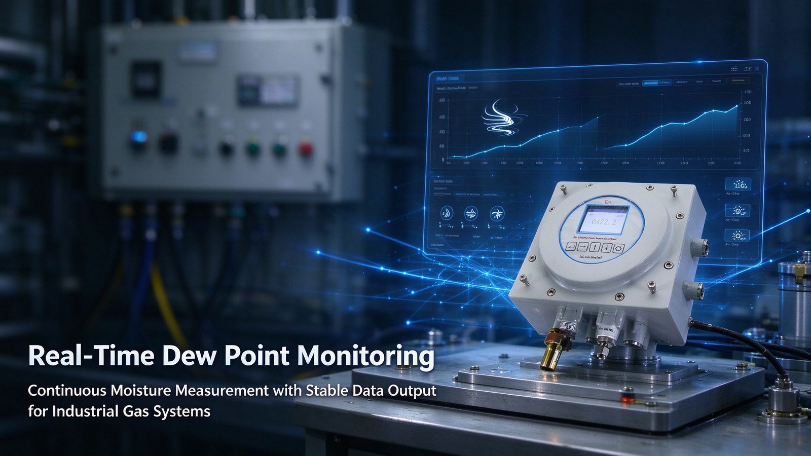 Explosion Proof Portable Gas Dew Point Analyzer Micro Water Analyzer Metal Construction Detector