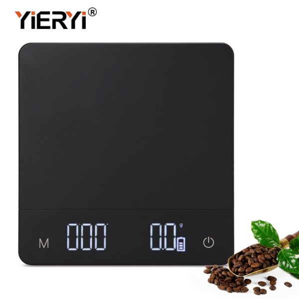 Digital Kitchen Scale with Type-C Charging Integrated Touch Screen Timer and Waterproof Design for Coffee and Food Measurement