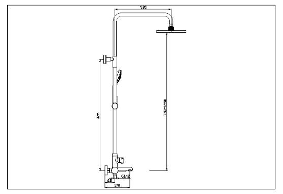 Contemporary ABS Hand Shower / Chrome One Handle Automatic Mixer Taps