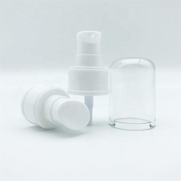 Plastic PP AS Full Cap Treatment Cream Pump With Customized Tube 24/410 28/410