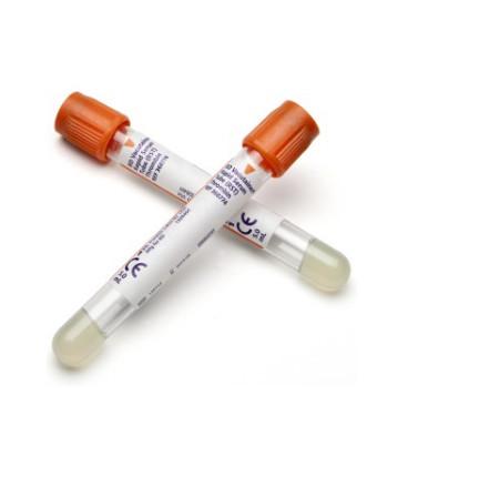 Tubo de vidro da coleção do sangue do soro do vácuo do ANIMAL DE ESTIMAÇÃO com o pro ativador da coagulação
