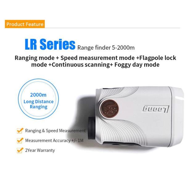 White 8X25 Remote Golf Laser Rangefinder Outdoor Activities Golf Slope Rangefinder